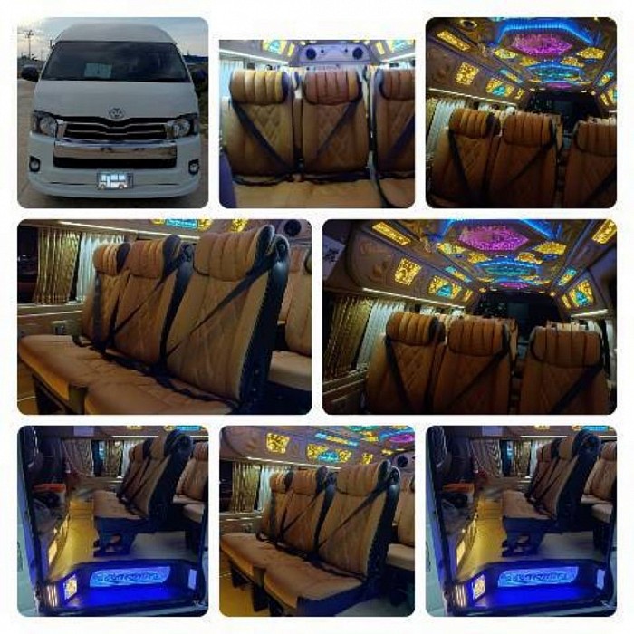 Rent a van with driver, VIP van, 8 seats, 10 seats, 13 seats, minibus 24 seats, 40 seats, 50 seats, convenient, 100% safe, new, clean vehicles available 24 hours a day.